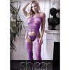 Purple Haze Bodystocking O/S W/ Garters - Image 3