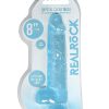 Realrock 8In Realistic Dildo W/ Balls Blue Large Dildos 3