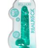 Realrock 8In Realistic Dildo W/ Balls Turquoise Large Dildos 3