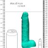 Realrock 8In Realistic Dildo W/ Balls Turquoise - Image 3