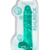 Realrock 9In Realistic Dildo W/ Balls Turquoise Large Dildos 3