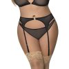 Sassy Bra Garter & Rouched Panty Black 2Xl - Image 4