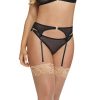 Sassy Bra Garter & Rouched Panty Black S/M - Image 4