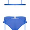 Sassy Bra Garter & Rouched Panty Cobalt 2Xl Bra Sets 3