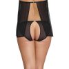 Sassy Cupless Babydoll & Panty Set Black L/Xl Naughty Role Play 3