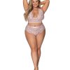 Seabreeze Strappy Back Cami & Short Set Blush 2Xl Bra Sets Main Image