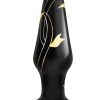 Secret Kisses 4In Glass Plug Black & Gold Prostate Massagers Main Image
