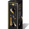 Secret Kisses 7.5In Double Ended Dildo Black & Gold Double Dongs Main Image