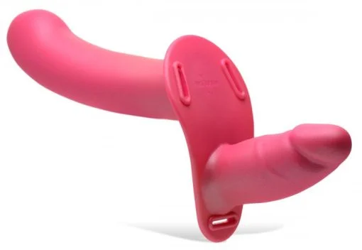 Strap U 28X Double Diva 1.5In Double Dildo W/ Harness Pink - Image 3