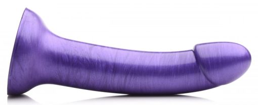Strap U G-Tastic 7In Metallic Silicone Dildo Purple - Image 3