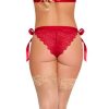 Sugar & Spice Ribbon Tie Bra & Panty Red S/M Bra Sets 3
