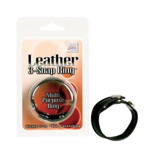 Black Leather Ring - Image 3
