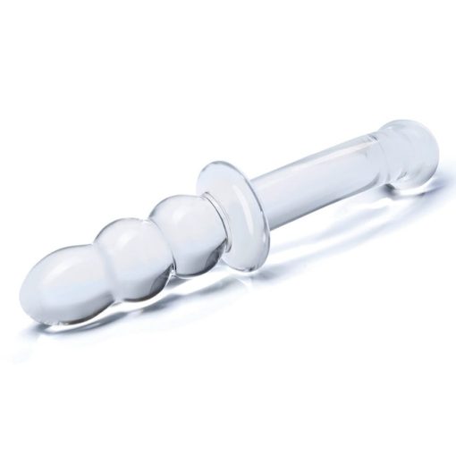 Glas 8 Inch Ribbed Glass Dildo - Image 5